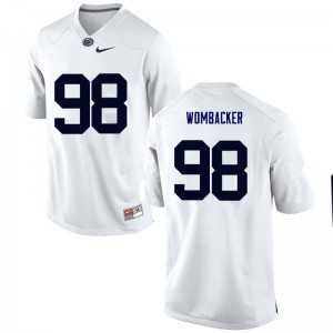 Men Jordan Wombacker White Penn State College Football #98 Jersey 665401-988