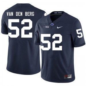 Men Jordan van den Berg Navy Penn State College Football #52 Jersey 812032-475