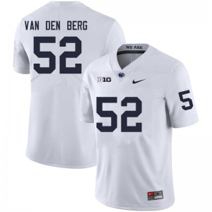 Men Jordan van den Berg White Nittany Lions College Football #52 Jersey 259645-709