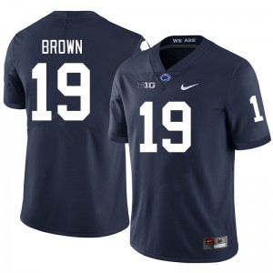 Men Josiah Brown Navy PSU College Football #19 Jersey 244072-623