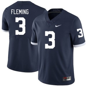 Men Julian Fleming Retro Penn State College Football #3 Jersey 253779-654