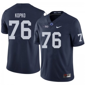 Men Justin Kopko Navy Penn State College Football #76 Jersey 742960-798