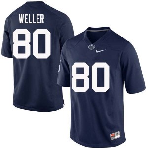 Men Justin Weller Navy Nittany Lions College Football #80 Jersey 917228-495