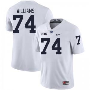 Men J'ven Williams White Penn State College Football #74 Jersey 371295-497