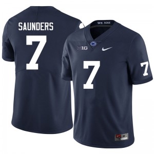 Men Kaden Saunders Navy Nittany Lions College Football #7 Jersey 396762-799