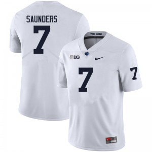 Men Kaden Saunders White Penn State College Football #7 Jersey 188786-816