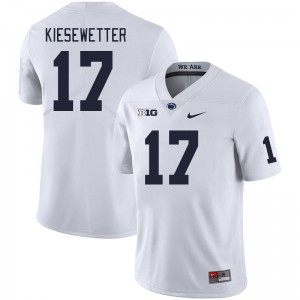 Men Karson Kiesewetter White Penn State College Football #17 Jersey 170841-638