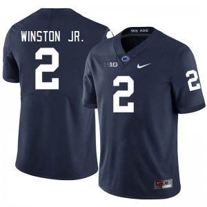 Men Kevin Winston Jr. Navy Nittany Lions College Football #2 Jersey 651027-475