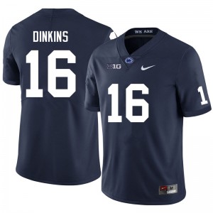 Men Khalil Dinkins Navy PSU College Football #16 Jersey 935625-908