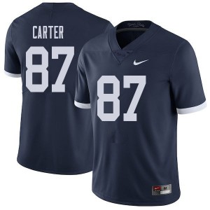 Men Kyle Carter Navy Nittany Lions College Throwback Football #87 Jersey 957397-562