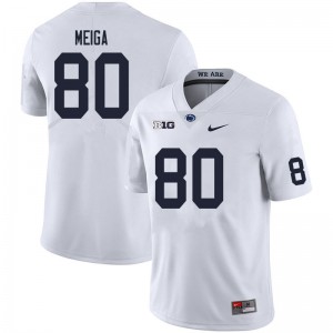 Men Malick Meiga White Penn State College Football #80 Jersey 442245-697