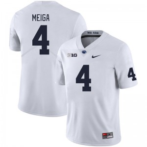 Men Malick Meiga White PSU College Football #4 Jersey 701456-911