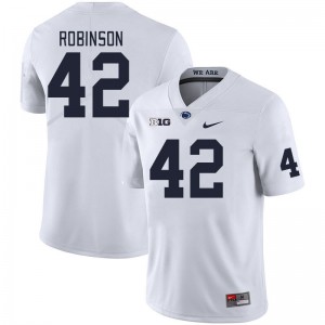 Men Mason Robinson White PSU College Football #42 Jersey 118422-164