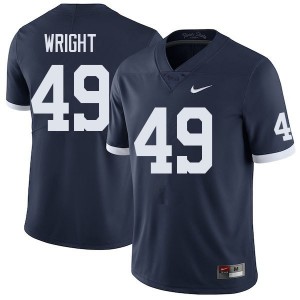 Men Michael Wright Retro Penn State College Football #49 Jersey 494406-180
