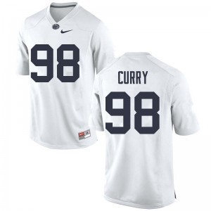 Men Mike Curry White Penn State College Football #98 Jersey 575481-487