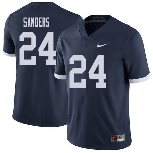Men Miles Sanders Navy Nittany Lions College Throwback Football #24 Jersey 885015-368