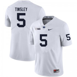 Men Mitchell Tinsley White Penn State College Football #5 Jersey 914286-699