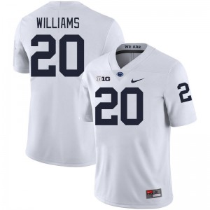 Men Mylachi Williams White Penn State College Football #20 Jersey 165697-299