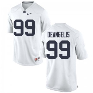 Men Nick DeAngelis White Nittany Lions College Football #99 Jersey 797721-182