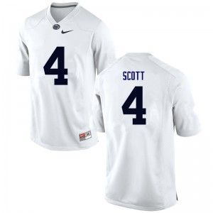 Men Nick Scott White Penn State College Football #4 Jersey 124547-422