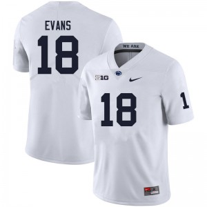 Men Omari Evans White Nittany Lions College Football #18 Jersey 672576-248