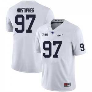 Men PJ Mustipher White Penn State College Football #97 Jersey 771709-395