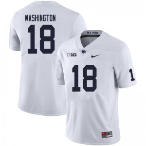 Men Parker Washington White Penn State College Football #18 Jersey 803367-640
