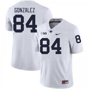 Men Peter Gonzalez White Penn State College Football #84 Jersey 546315-278