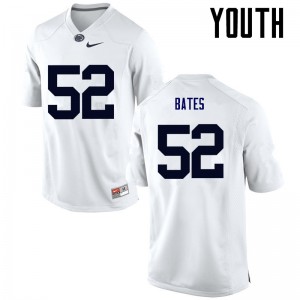 Youth Ryan Bates White Penn State College Football #52 Jersey 525935-256