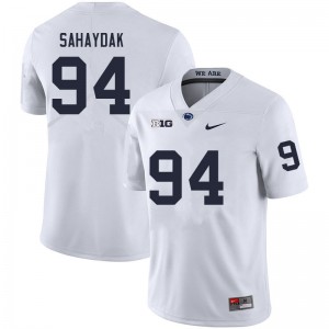Men Sander Sahaydak White Penn State College Football #94 Jersey 976518-598