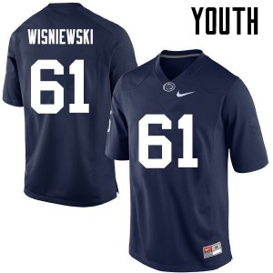 Youth Stefen Wisniewski Navy Penn State College Football #61 Jersey 445439-504