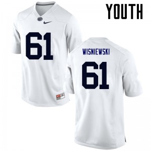 Youth Stefen Wisniewski White PSU College Football #61 Jersey 132007-585