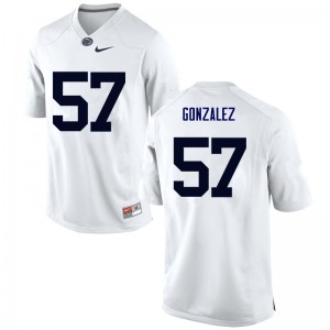 Men Steven Gonzalez White Penn State College Football #57 Jersey 327759-412