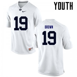 Youth Torrence Brown White Penn State Nittany Lions College Football #19 Jersey 892788-281