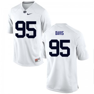 Men Tyler Davis White Penn State College Football #95 Jersey 750685-540