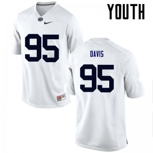 Youth Tyler Davis White Nittany Lions College Football #95 Jersey 198183-222