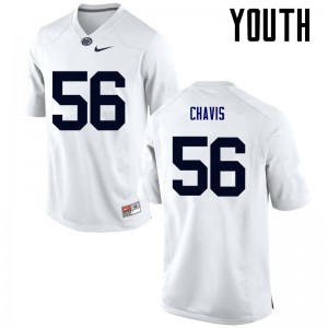 Youth Tyrell Chavis White Penn State Nittany Lions College Football #56 Jersey 781437-846