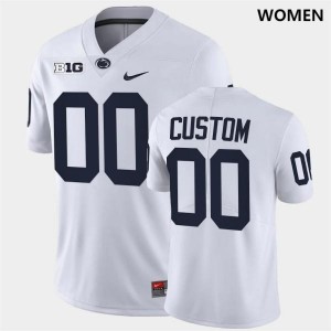 Women Custom White Penn State College Football #00 Jersey 691854-906