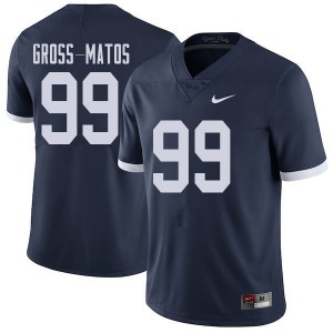 Men Yetur Gross-Matos Navy Nittany Lions College Throwback Football #99 Jersey 674855-422
