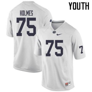 Youth Des Holmes White PSU College Football #75 Jersey 833400-211