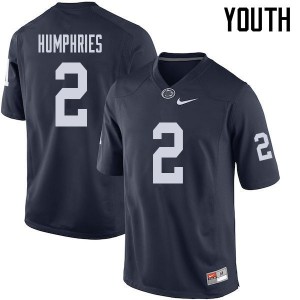 Youth Isaiah Humphries Navy Penn State Nittany Lions College Football #2 Jersey 299336-557