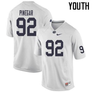 Youth Jake Pinegar White Nittany Lions College Football #92 Jersey 587072-135