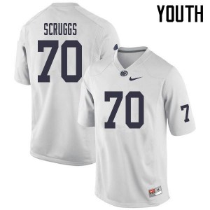 Youth Juice Scruggs White PSU College Football #70 Jersey 364695-533