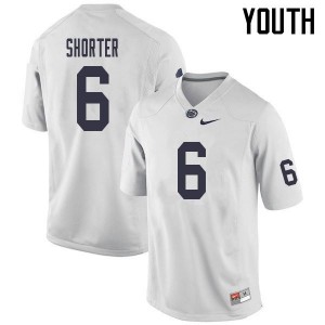 Youth Justin Shorter White Nittany Lions College Football #6 Jersey 984155-260