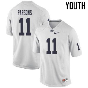 Youth Micah Parsons White Penn State College Football #11 Jersey 669719-467