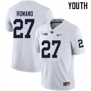 Youth Cody Romano White PSU College Football #27 Jersey 358755-975