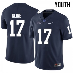 Youth Grayson Kline Navy Nittany Lions College Football #17 Jersey 619169-971