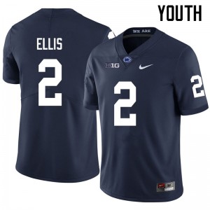 Youth Keaton Ellis Navy Nittany Lions College Football #2 Jersey 402446-197