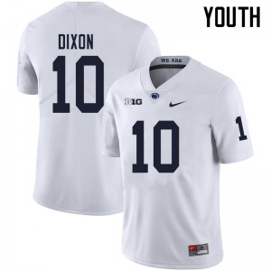 Youth Lance Dixon White Nittany Lions College Football #10 Jersey 969973-168