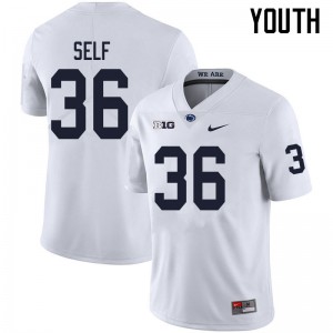 Youth Makai Self White Penn State College Football #36 Jersey 985786-267